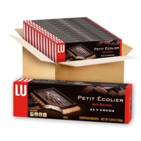 Lu Petit Ecolier European Dark Chocolate Biscuits, 45% Cocoa, 12-5.5 oz Box